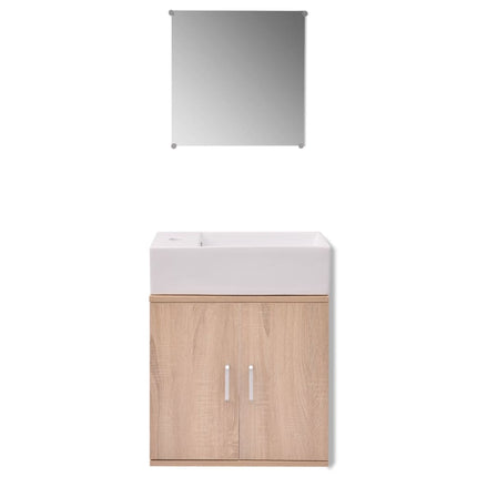 Meubles De Salle De Bains Trois Pièces Beige
