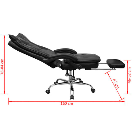 Chaise De Bureau Inclinable Avec Repose-Pieds