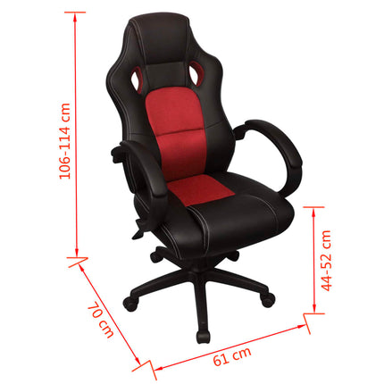 Chaise De Bureau En Cuir Artificiel