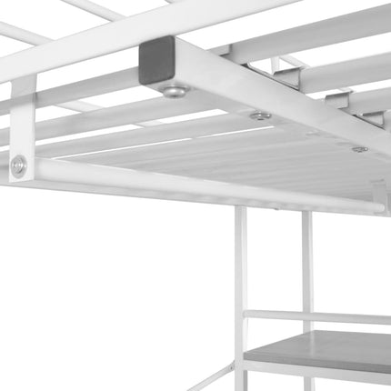 Lit Superposé Avec Bureau Et Marron Métal