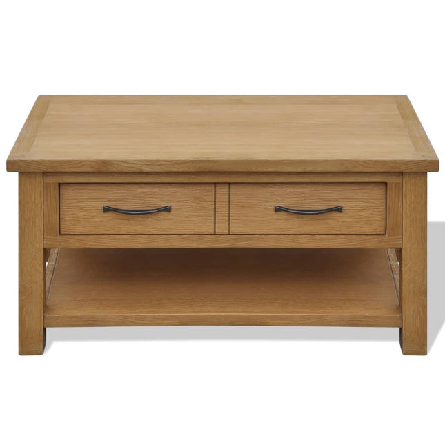 Table Basse 88X53X45 Cm Bois De Chêne Massif