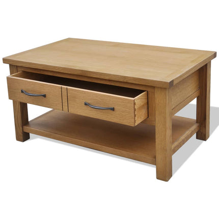 Table Basse 88X53X45 Cm Bois De Chêne Massif