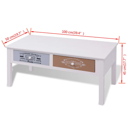 Table Basse En Style Français Bois