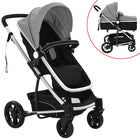 Poussette/Landau Bébé 2-En-1 Aluminium