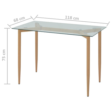 Table À Manger 118X68X75 Cm