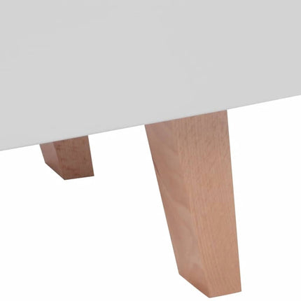 Meuble Tv Mdf 150X35X48,5 Cm Blanc Brillant