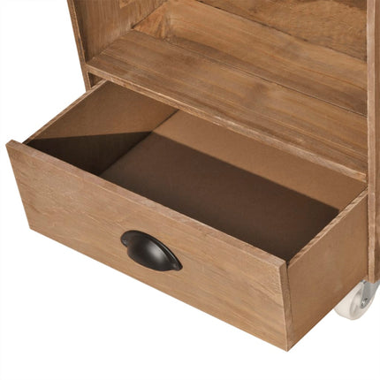 Table De Chevet Marron Bois Massif