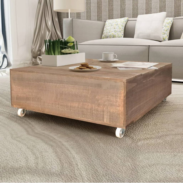 Table Basse Bois Massif Marron