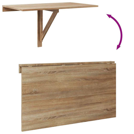 Table Murale Rabattable En Chêne 100X60 Cm