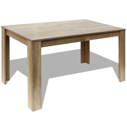 Table À Manger 140X80X75 Cm Chêne
