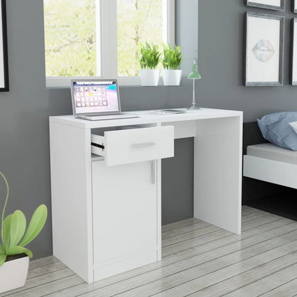 Bureau Avec Tiroir Et Placard 100X40X73 Cm
