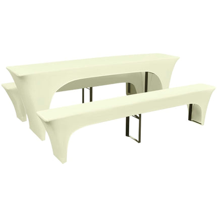 Housses De Table Et Bancs Extensibles 3 Pcs