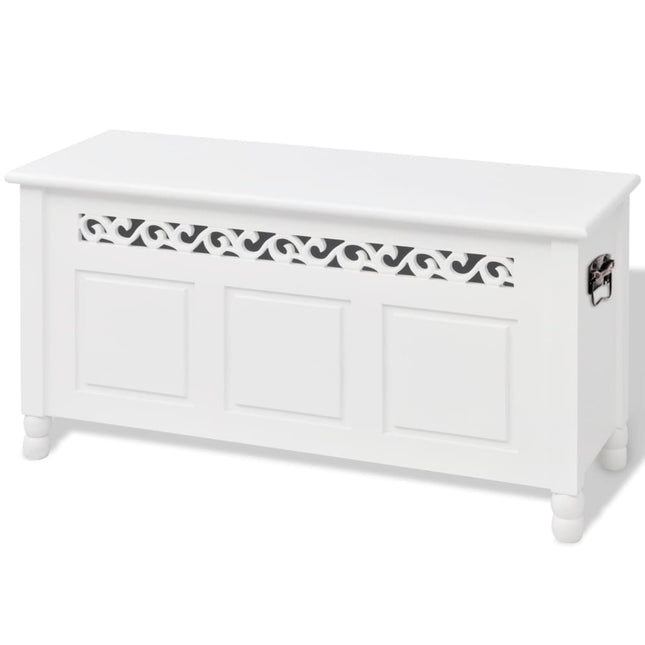 Banc De Rangement En Style Baroque Pfdm Blanc
