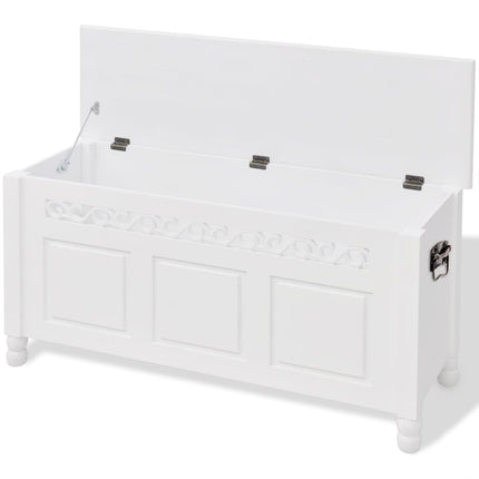 Banc De Rangement En Style Baroque Pfdm Blanc
