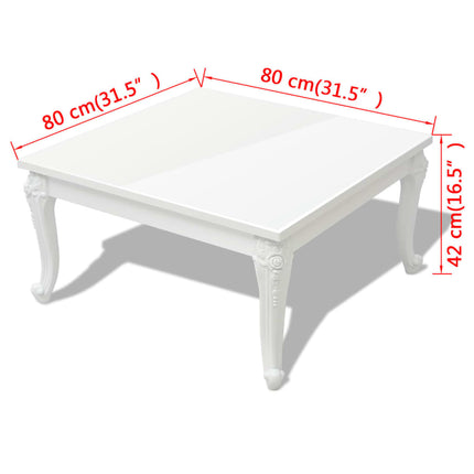 Table Basse Blanc Brillant