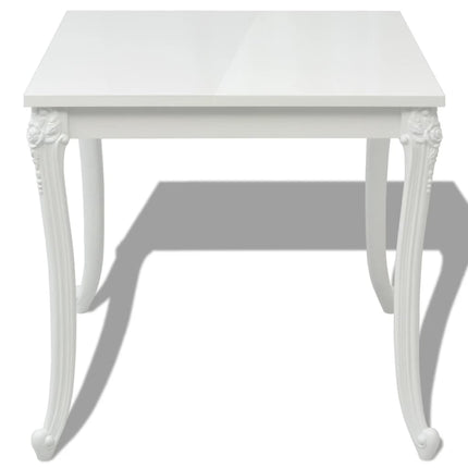 Table À Manger Blanc Brillant