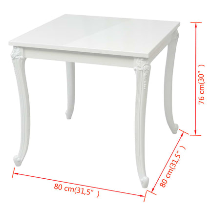 Table À Manger Blanc Brillant