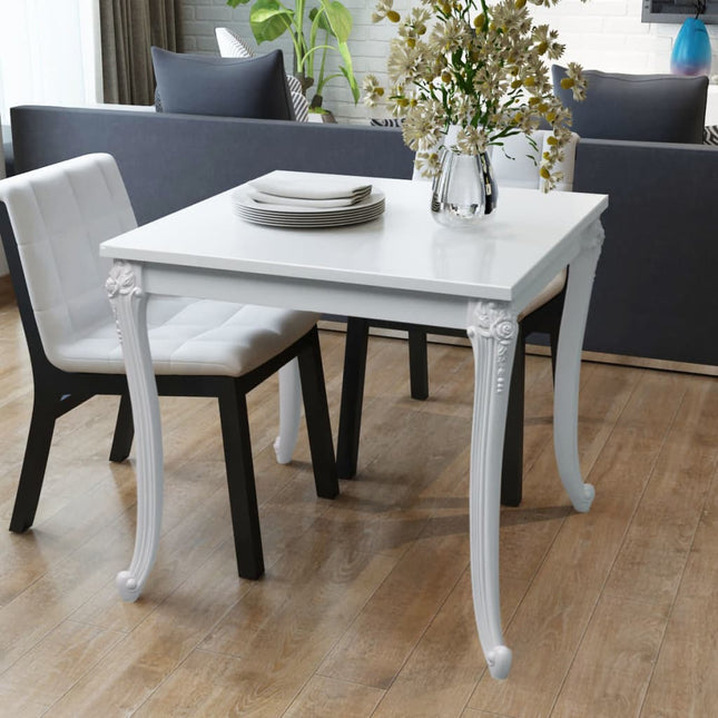 Table À Manger Blanc Brillant