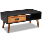 Table Basse Bois D'acacia Massif 90X50X40 Cm