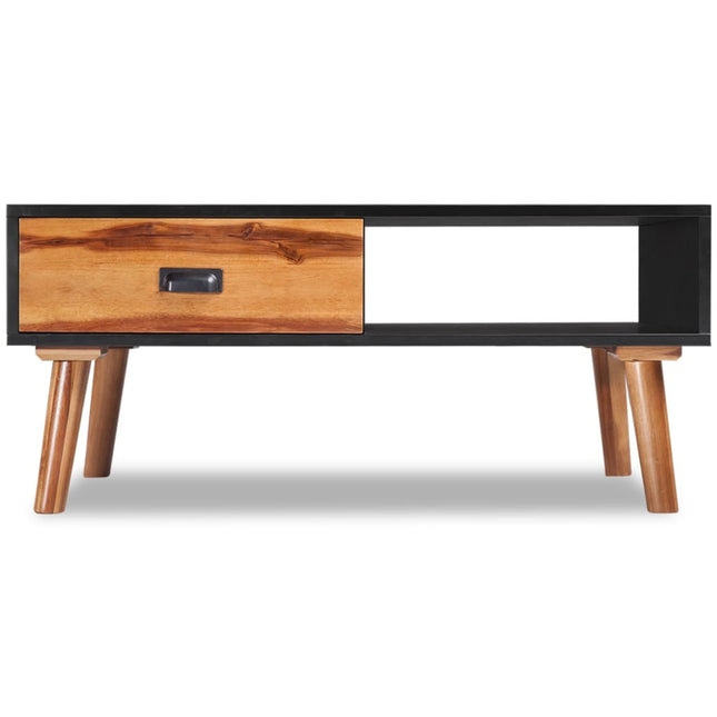 Table Basse Bois D'acacia Massif 90X50X40 Cm