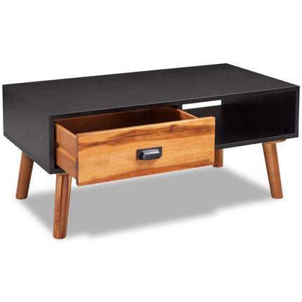 Table Basse Bois D'acacia Massif 90X50X40 Cm