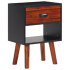 Bois D'acacia Massif Table De Chevet 40X30X57 Cm