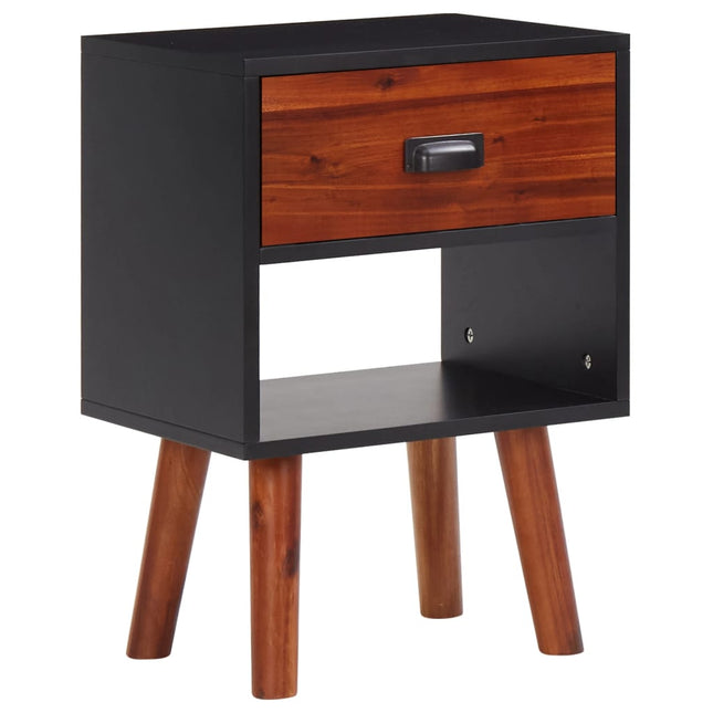 Bois D'acacia Massif Table De Chevet 40X30X57 Cm