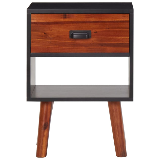 Bois D'acacia Massif Table De Chevet 40X30X57 Cm
