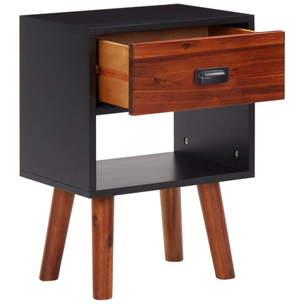 Bois D'acacia Massif Table De Chevet 40X30X57 Cm