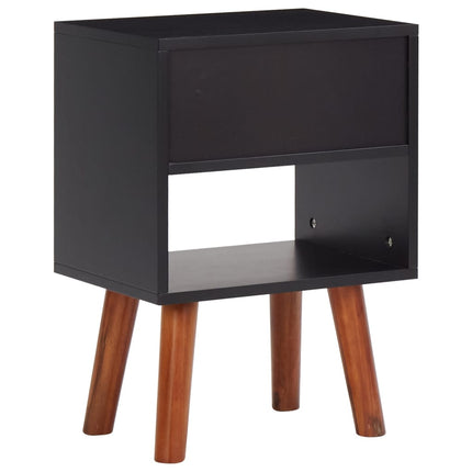 Bois D'acacia Massif Table De Chevet 40X30X57 Cm