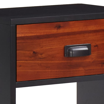 Bois D'acacia Massif Table De Chevet 40X30X57 Cm