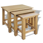 Tables Gigognes 3 Pcs Bois De Chêne Massif