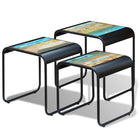 Tables Gigognes 3 Pcs Bois De Récupération Massif