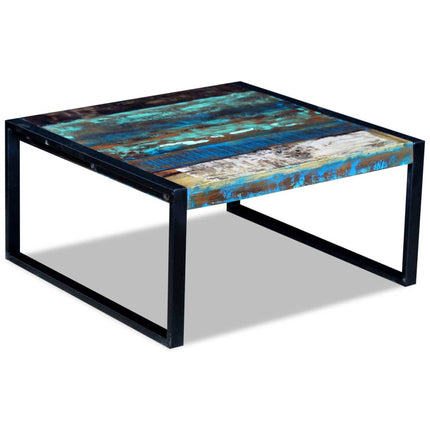 Table Basse Bois De Récupération Massif 80X80X40 Cm