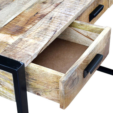Table Console Avec 3 Tiroirs Bois De Manguier 110X35X78 Cm
