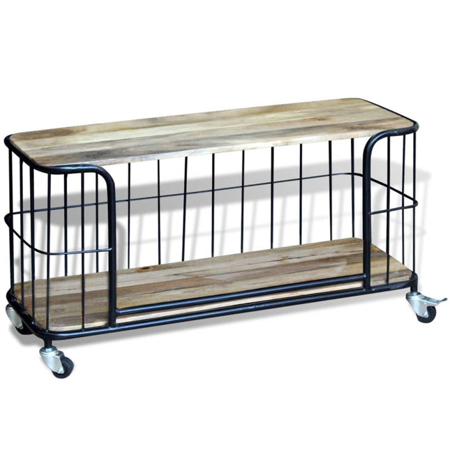 Meuble Tv 100X40X45 Cm Bois De Manguier Massif