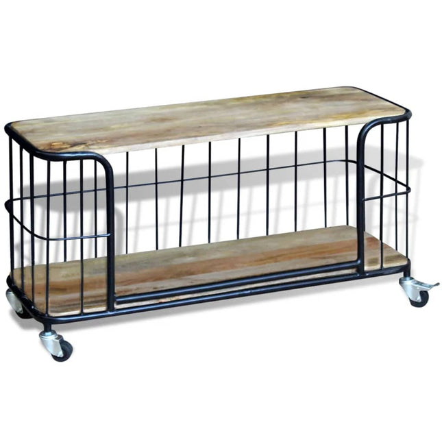 Meuble Tv 100X40X45 Cm Bois De Manguier Massif