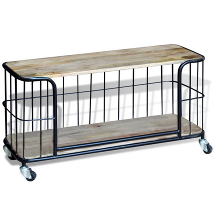 Meuble Tv 100X40X45 Cm Bois De Manguier Massif