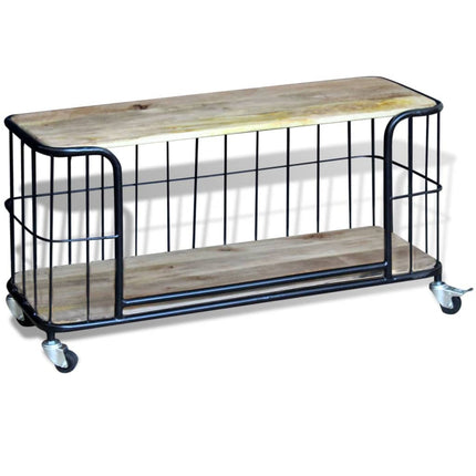 Meuble Tv 100X40X45 Cm Bois De Manguier Massif