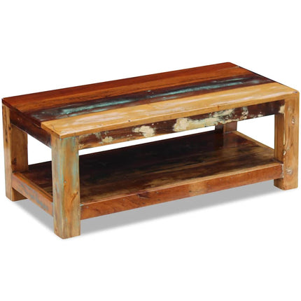 Table Basse Bois De Récupération Massif 90X45X35 Cm