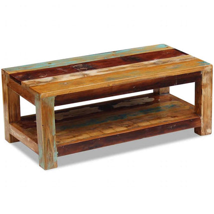 Table Basse Bois De Récupération Massif 90X45X35 Cm