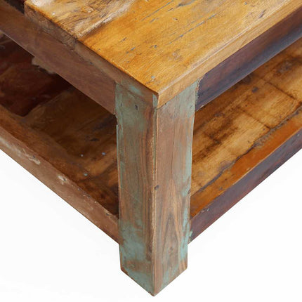 Table Basse Bois De Récupération Massif 90X45X35 Cm