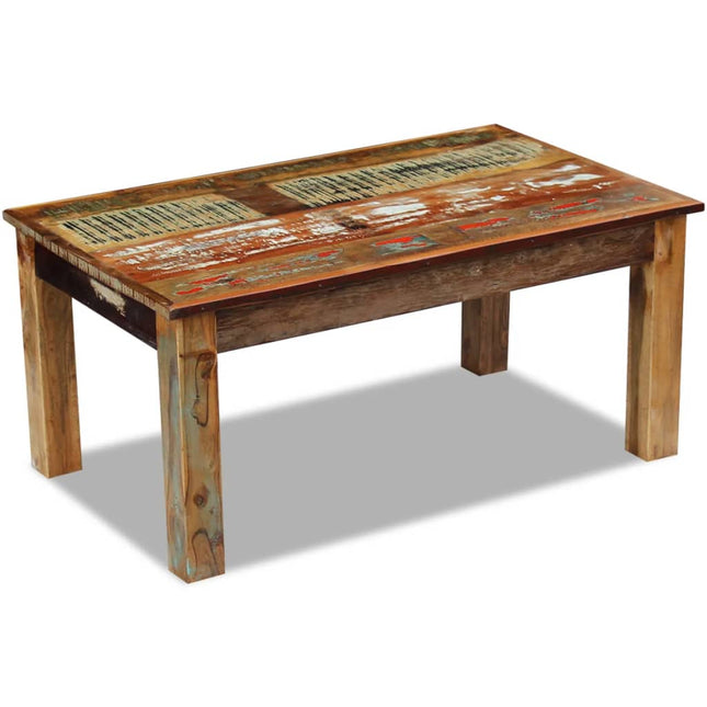 Table Basse Bois De Récupération Massif 100X60X45 Cm