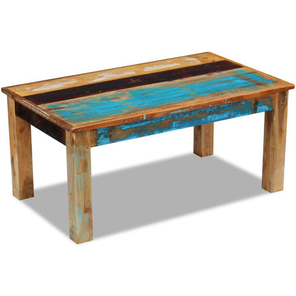Table Basse Bois De Récupération Massif 100X60X45 Cm