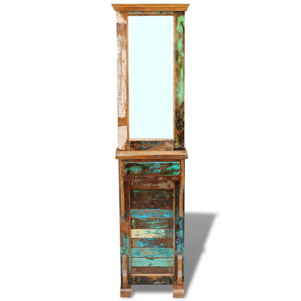 Miroir De Couloir Bois De Récupération Massif 47X23X180 Cm
