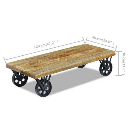 Table Basse Bois De Manguier 120X60X30 Cm