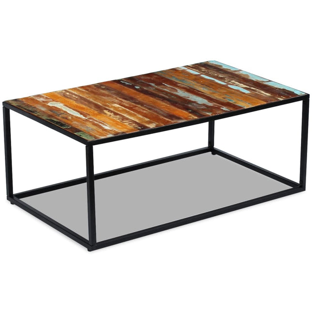 Table Basse Bois De Récupération Massif 100X60X40 Cm