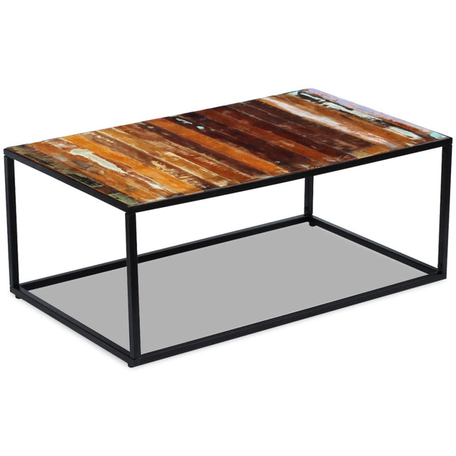 Table Basse Bois De Récupération Massif 100X60X40 Cm