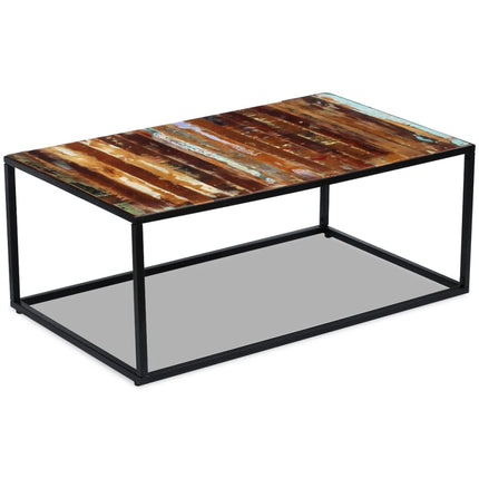 Table Basse Bois De Récupération Massif 100X60X40 Cm