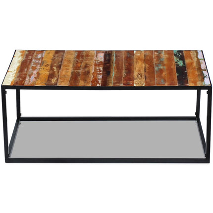 Table Basse Bois De Récupération Massif 100X60X40 Cm